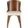 Bocello Dining Chair in Cream Leatherette & Walnut Finish